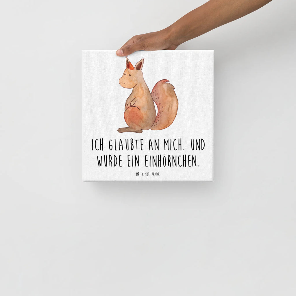 Canvas picture unicorn Believe Leinwand, Bild, Kunstdruck, Wanddeko, Dekoration, Einhorn, Einhörner, Einhorn Deko, Unicorn, Einhörnchen, Eichhörnchen, Eichhorn