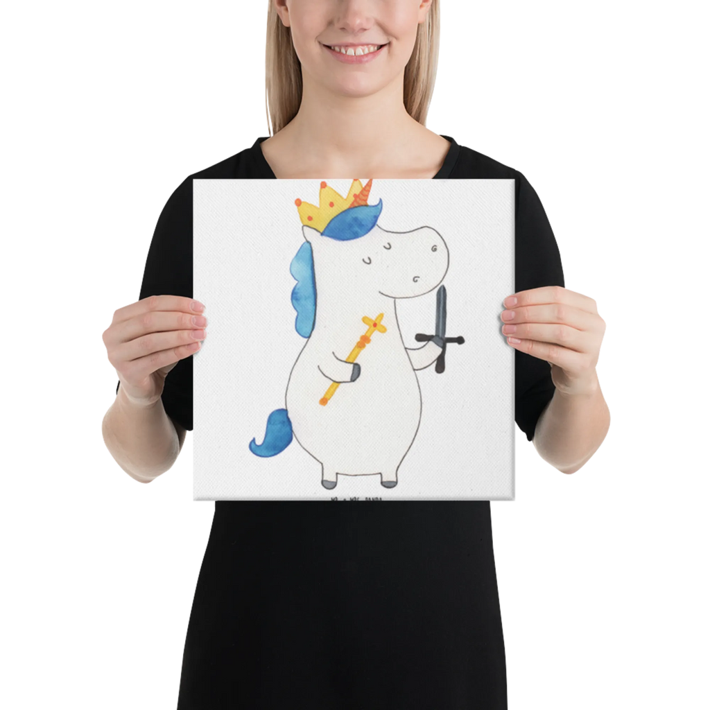 Leinwand Bild Einhorn König mit Schwert Bild, Wanddeko, Dekoration, Kunstdruck, Leinwand, Einhorn, Einhörner, Einhorn Deko, Unicorn, Ritter, Mittelalter, König
