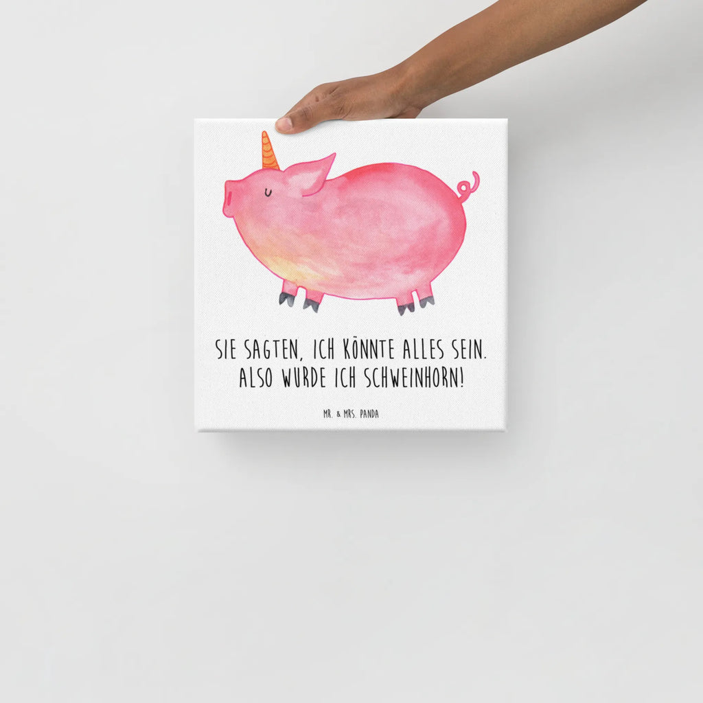 Leinwand Bild Einhorn Schweinhorn Kunstdruck, Leinwand, Unicorn, Einhorn, Einhorn Deko, Einhörner, Spaß, Schwein, English, Geschenk, Spruch, Piggy, Pig, Schweinhorn, Funny, Witzig. Lustig, Englisch, Party, Bauer
