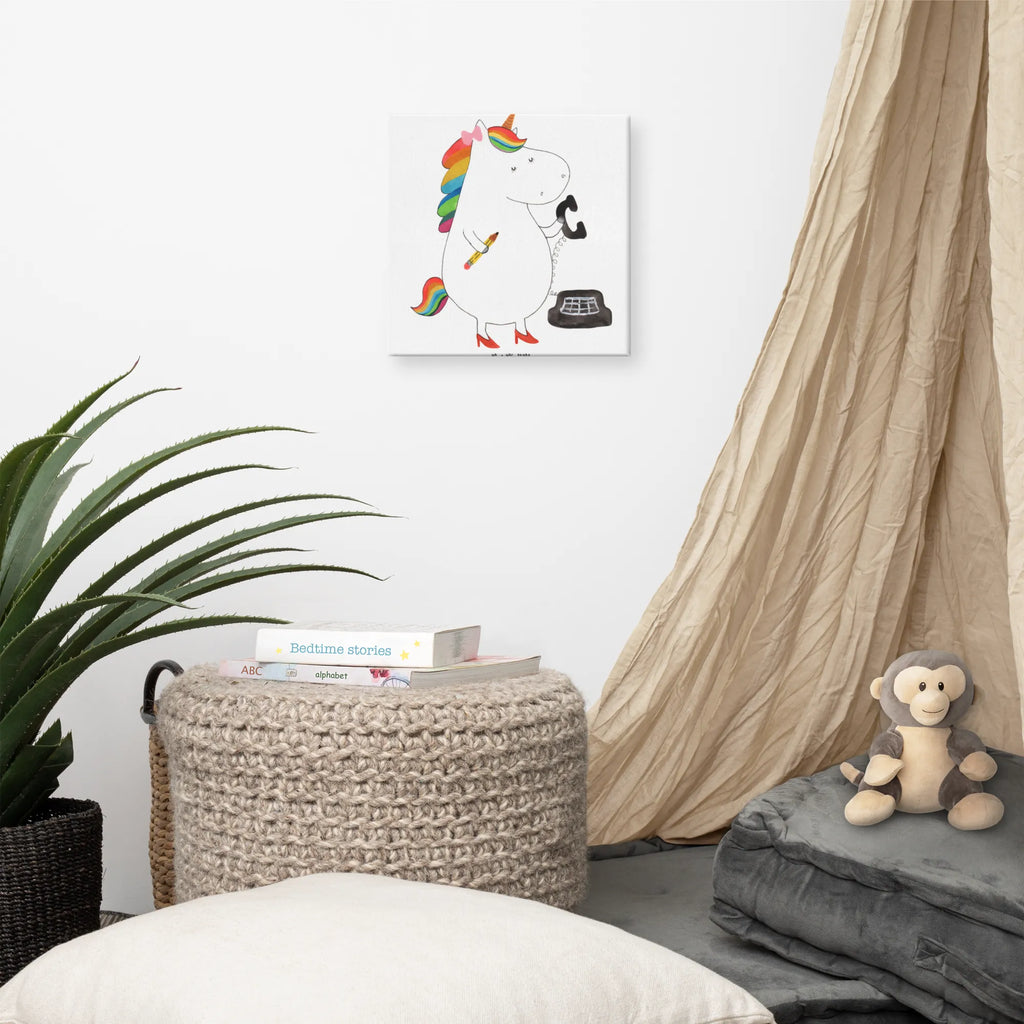 Canvas picture unicorn secretary Leinwand, Bild, Kunstdruck, Wanddeko, Dekoration, Einhorn, Einhörner, Einhorn Deko, Unicorn, Sekretärin, Büro, Rechtsanwältin, Rechtsanwaltsgehilfin, Steuerbüro, Steuerkanzlei, Bürokraft, Bürohilfe