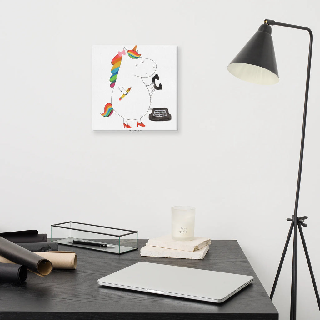 Canvas picture unicorn secretary Leinwand, Bild, Kunstdruck, Wanddeko, Dekoration, Einhorn, Einhörner, Einhorn Deko, Unicorn, Sekretärin, Büro, Rechtsanwältin, Rechtsanwaltsgehilfin, Steuerbüro, Steuerkanzlei, Bürokraft, Bürohilfe
