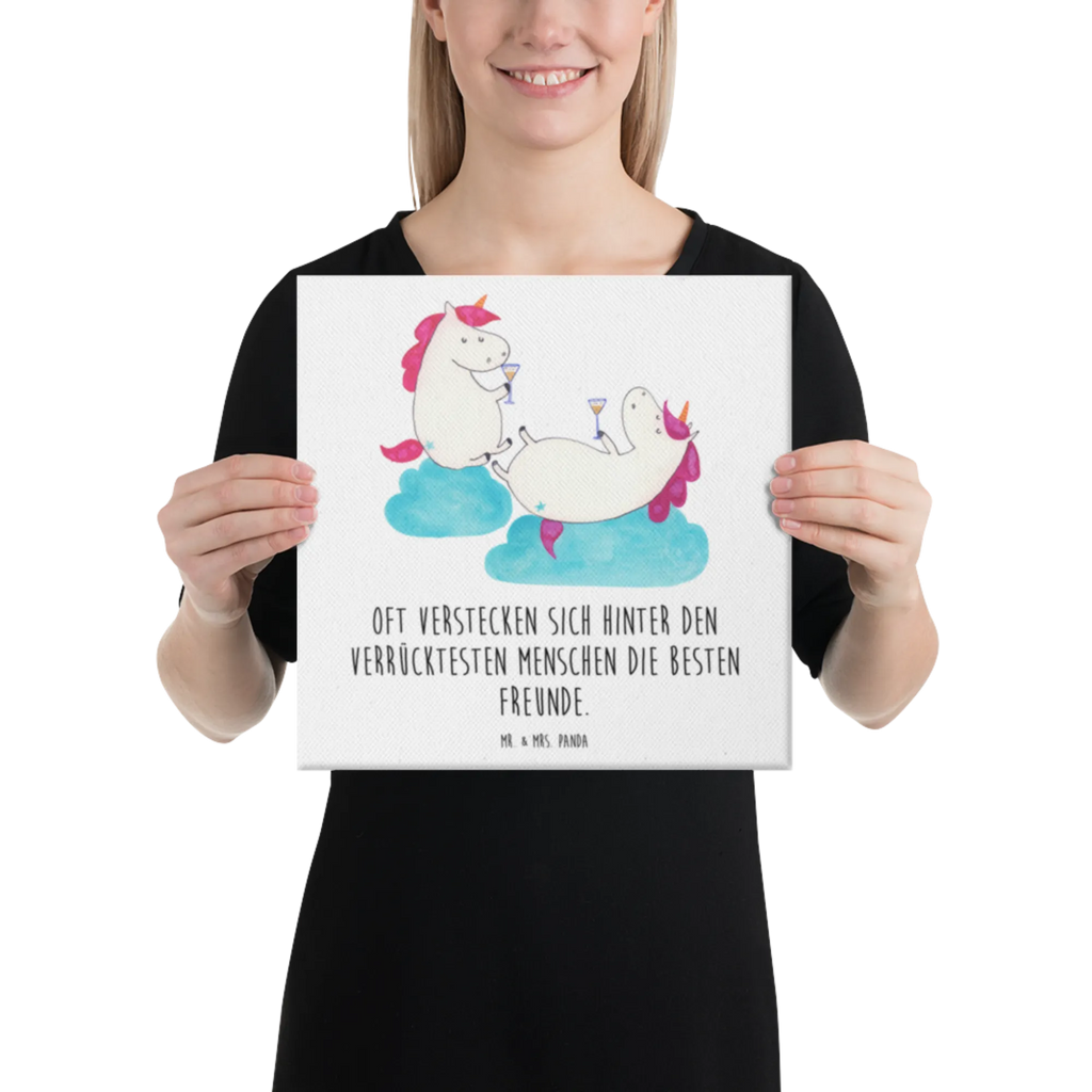 Leinwand Bild Einhörner Sekt Leinwand, Kunstdruck, Unicorn, Einhorn, Einhorn Deko, Einhörner, Freundinnen, BFF, Anstoßen, Party, Mädelsabend, Sekt, Beste, Korken, Spaß, Freundin