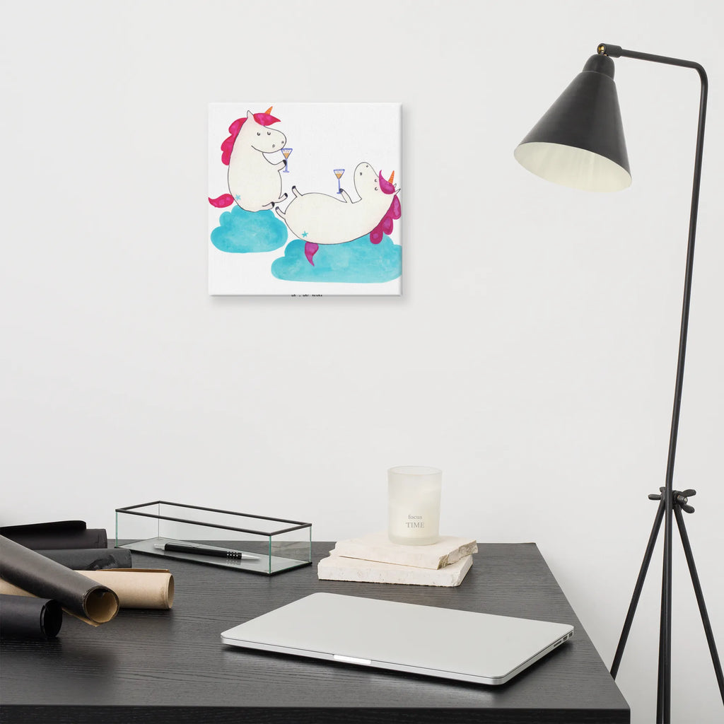 Leinwand Bild Einhörner Sekt Leinwand, Kunstdruck, Unicorn, Einhorn, Einhorn Deko, Einhörner, Freundinnen, BFF, Anstoßen, Party, Mädelsabend, Sekt, Beste, Korken, Spaß, Freundin