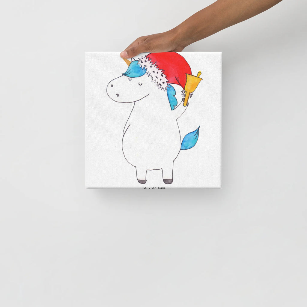 Leinwand Bild Einhorn Weihnachtsmann Kunstdruck, Leinwand, Unicorn, Einhorn, Einhorn Deko, Einhörner, Weihnachtsmann, Gin, Nikolaus, Wunschzettel, Weihnachten, Schoki, Feenstaub, Schokolade, Wunschliste