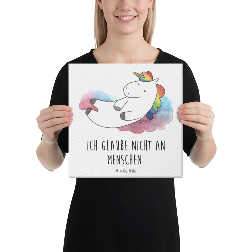 Leinwand Bild Einhorn Wolke 7 Leinwand, Kunstdruck, Unicorn, Einhorn, Einhorn Deko, Einhörner, Lustig, Menschen, Lächeln, Geschenk, Glaube, Verliebt, Witzig, Realität