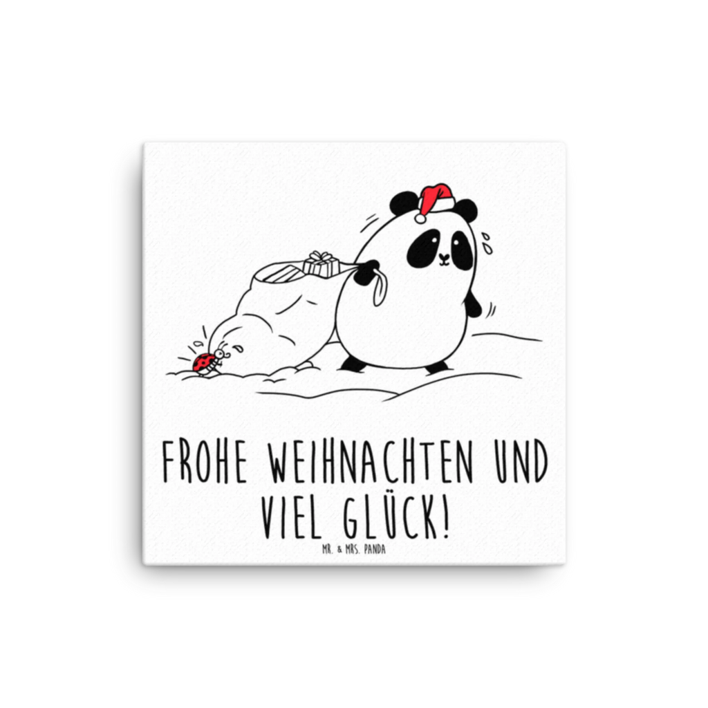 Leinwand Bild Panda Weihnachten Kunstdruck, Wanddeko, Leinwand, Bild, Dekoration