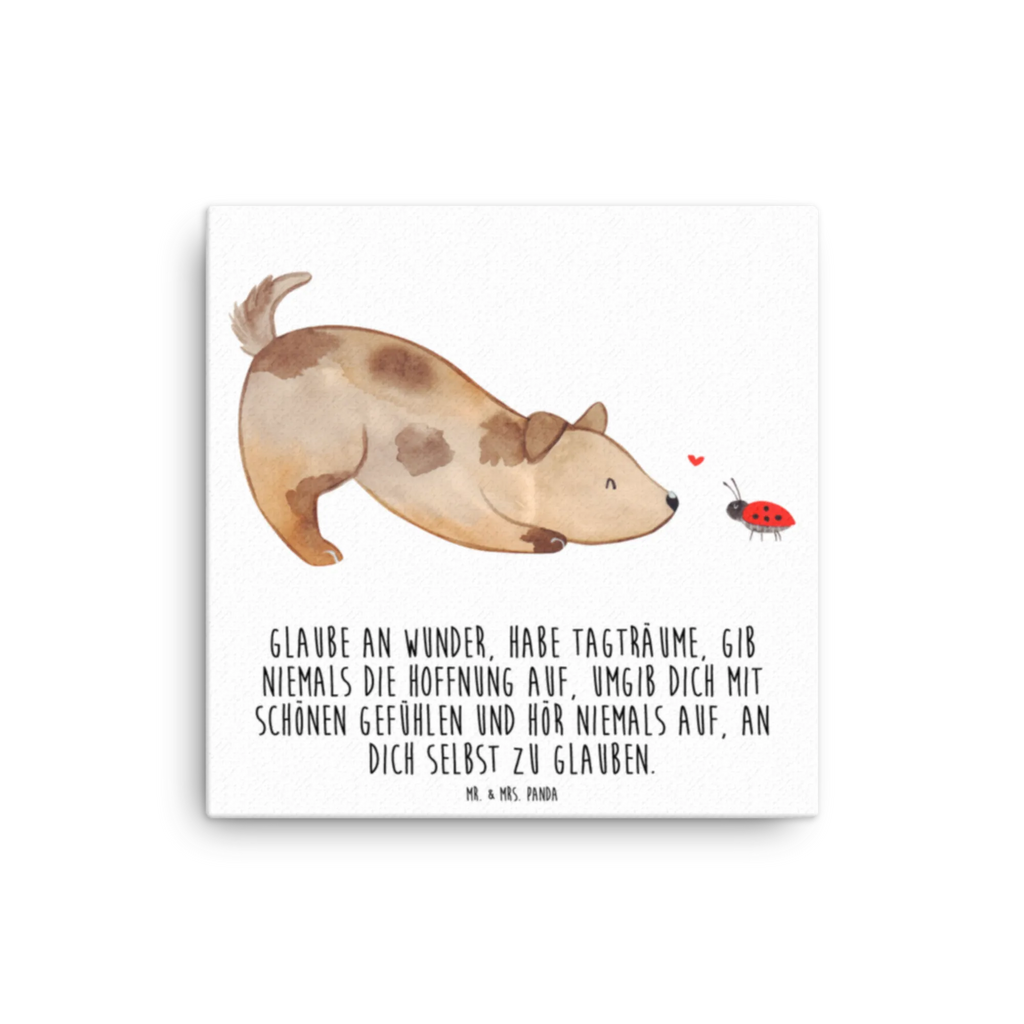 Canvas picture Dog ladybug Wanddeko, Kunstdruck, Dekoration, Bild, Leinwand, Hund, Hundemotiv, Haustier, Hunderasse, Tierliebhaber, Hundebesitzer, Sprüche, Hundespruch, Mischling, Marienkäfer, Mischlinghund, Hunde