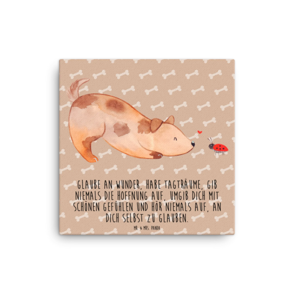 Canvas picture Dog ladybug Wanddeko, Kunstdruck, Dekoration, Bild, Leinwand, Hund, Hundemotiv, Haustier, Hunderasse, Tierliebhaber, Hundebesitzer, Sprüche, Hundespruch, Mischling, Marienkäfer, Mischlinghund, Hunde