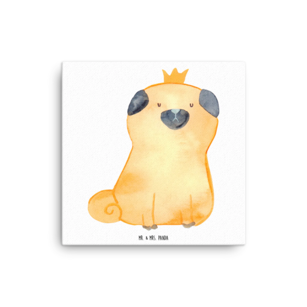 Leinwand Bild Mops Krone Kunstdruck, Leinwand, Hunderasse, Hundebesitzer, Tierliebhaber, Haustier, Sprüche, Hundemotiv, Hund, Lustig, Hausregel, Mops, Hundebesitzer. Spruch, Allergisch, Kinderlos