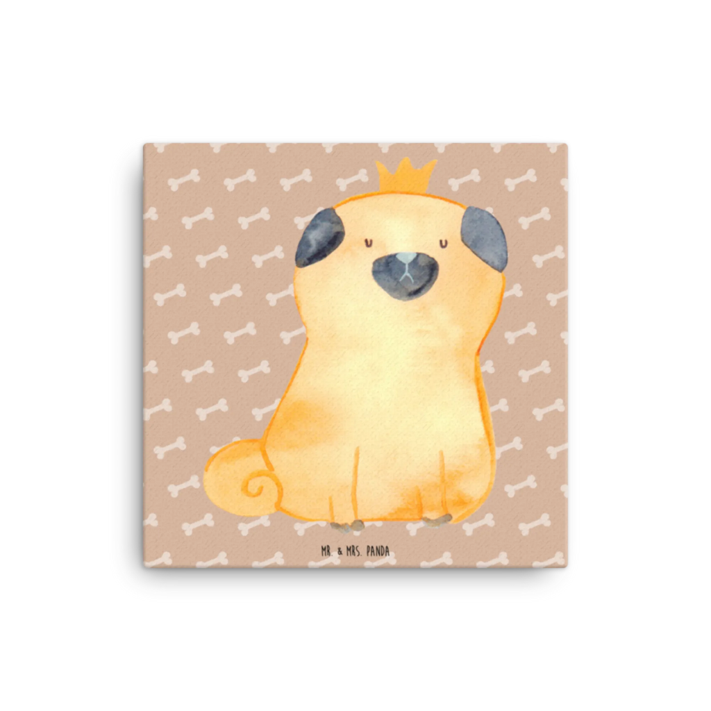 Leinwand Bild Mops Krone Kunstdruck, Leinwand, Hunderasse, Hundebesitzer, Tierliebhaber, Haustier, Sprüche, Hundemotiv, Hund, Lustig, Hausregel, Mops, Hundebesitzer. Spruch, Allergisch, Kinderlos