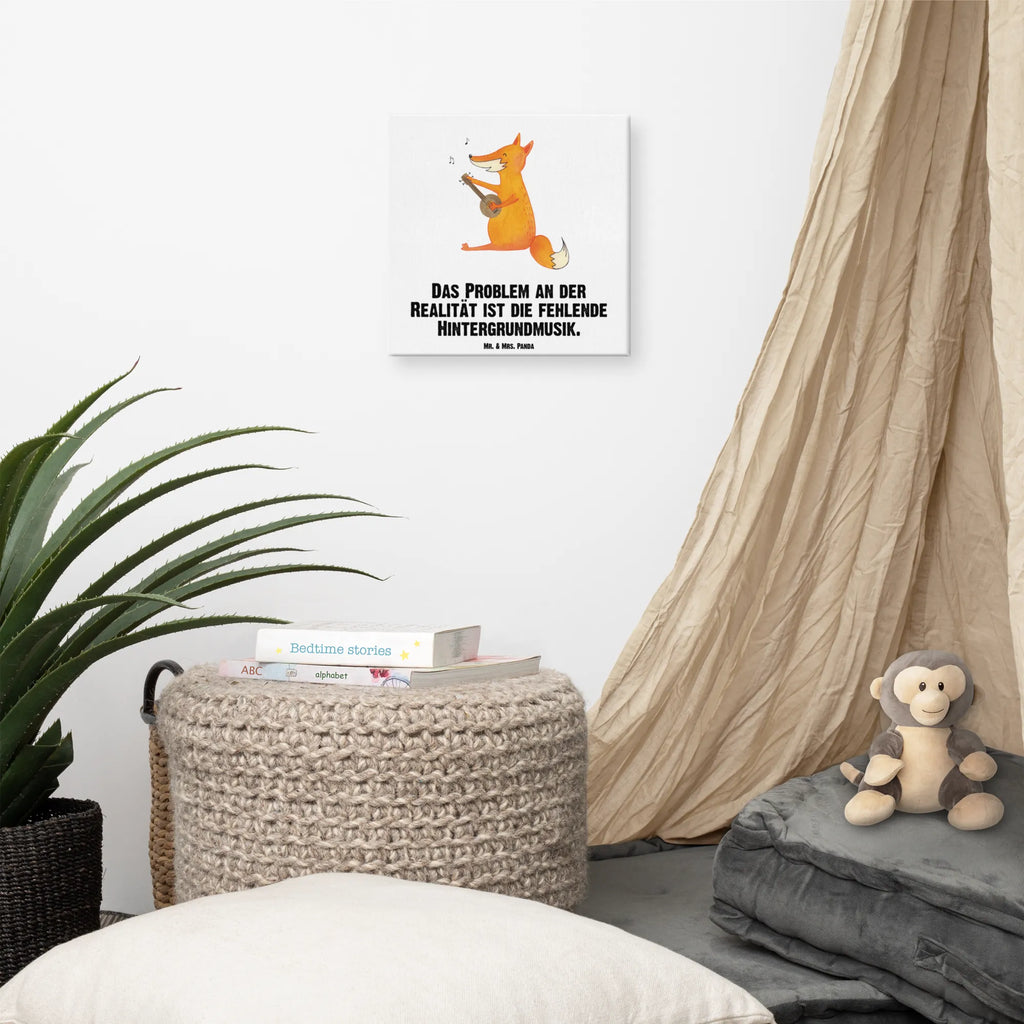 Canvas picture Fox guitar Kunstdruck, Leinwand, Fuchs, Sängerin, Füchse, Musik Spruch, Geschenk Musiker, Gitarre, Sänger, Musikerin