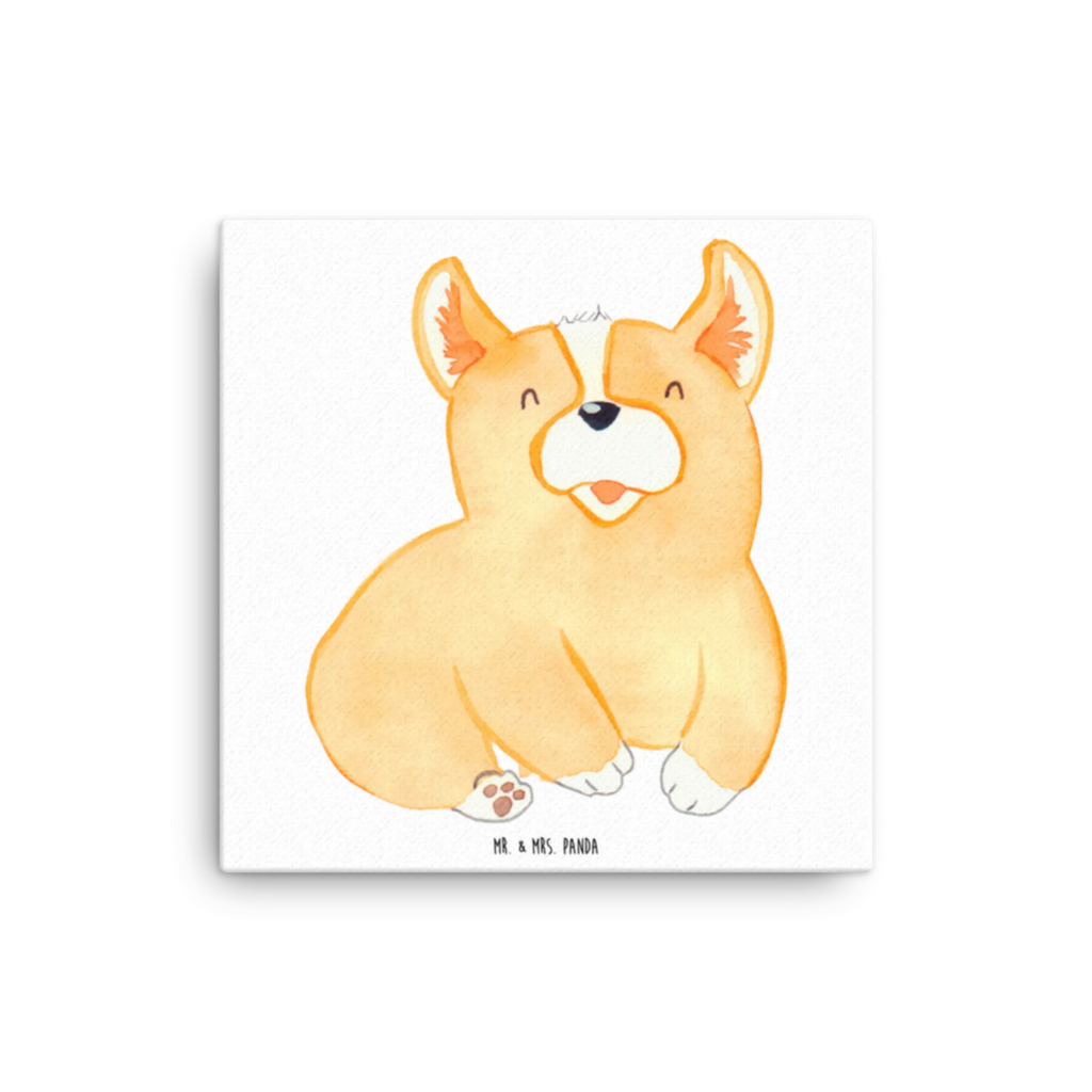 Canvas picture Corgi Wanddeko, Kunstdruck, Leinwand, Bild, Hunderasse, Hundebesitzer, Tierliebhaber, Haustier, Sprüche, Hundemotiv, Hund, Hundespruch, Lebensfreude, Welsh Corgie Pembroke, Spruch, Motivation, Corgie, britisch
