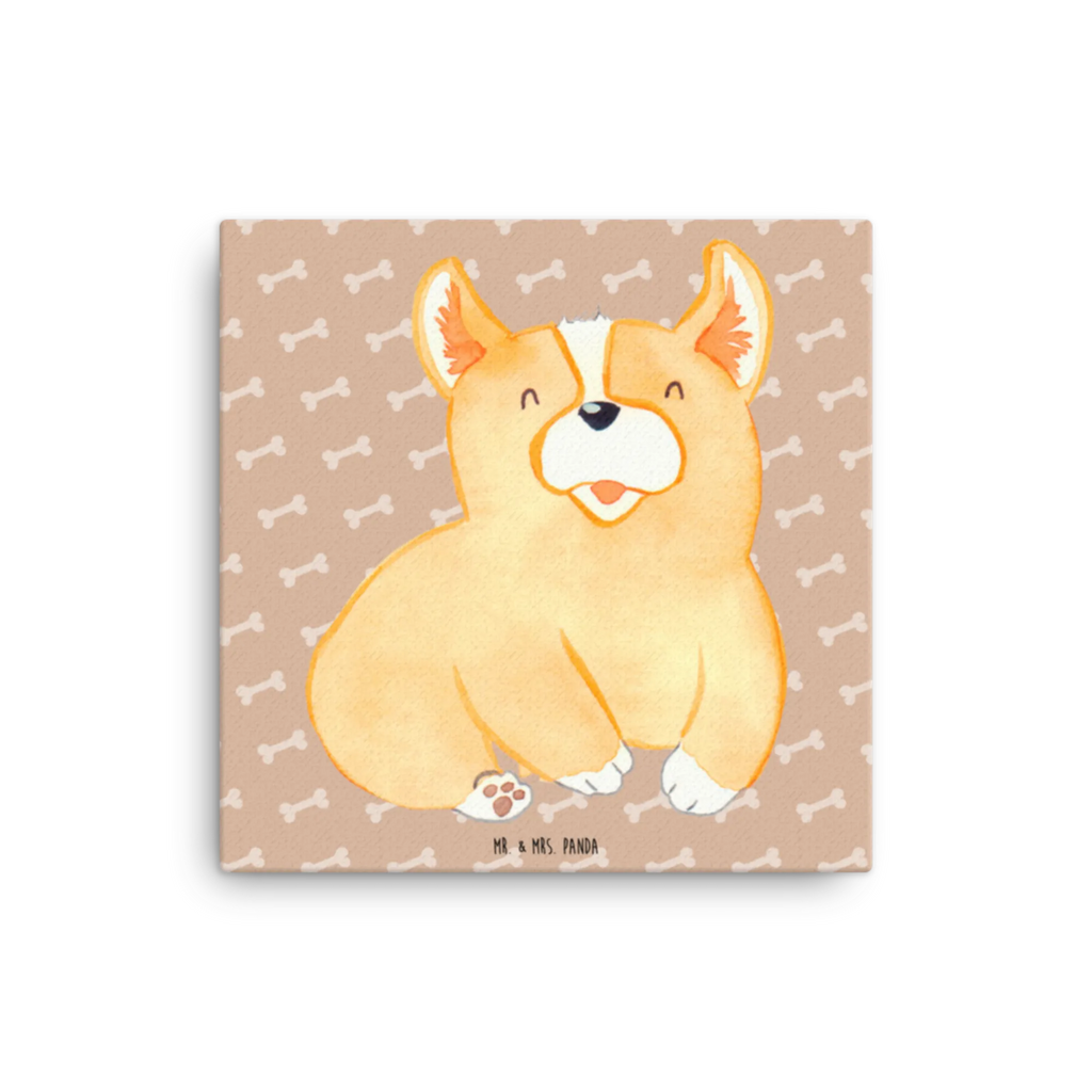 Canvas picture Corgi Wanddeko, Kunstdruck, Leinwand, Bild, Hunderasse, Hundebesitzer, Tierliebhaber, Haustier, Sprüche, Hundemotiv, Hund, Hundespruch, Lebensfreude, Welsh Corgie Pembroke, Spruch, Motivation, Corgie, britisch