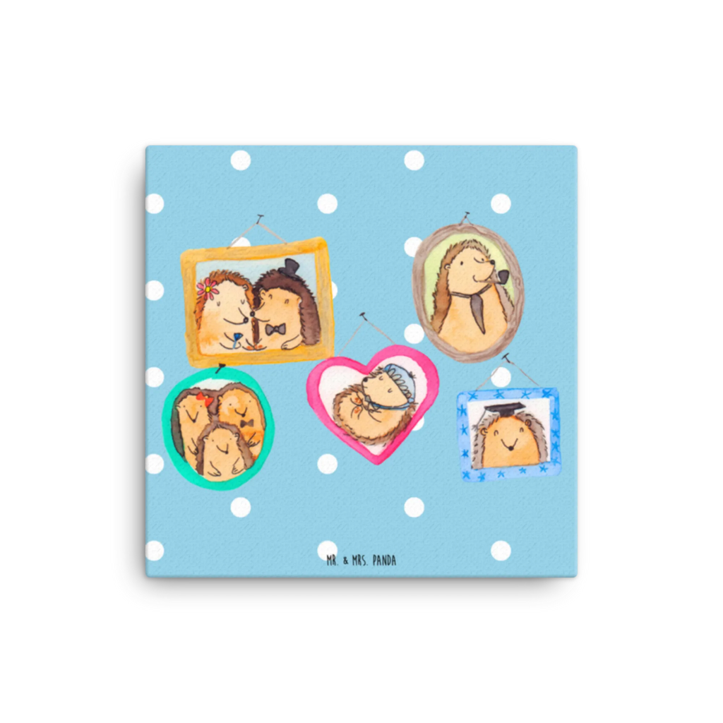 Canvas picture Hedgehog family Kunstdruck, Leinwand, Vatertag, Schwester, Muttertag, Bruder, Papa, Mama, Oma, Opa, Familie, Igel, Zusammenhalt, Liebe, Bilder, Glück
