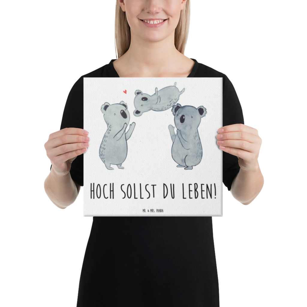 Canvas picture koalas Celebrate Dekoration, Leinwand, Bild, Wanddeko, Kunstdruck, Geburtstag, Geburtstagsgeschenk, Geschenk, Eltern, Familie, Liebe, Koala, Herz, Kind