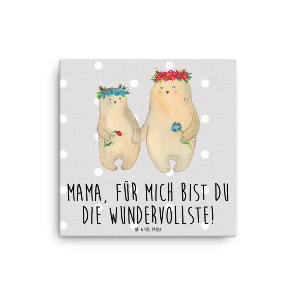 Leinwand Bild Bären mit Blumenkranz Kunstdruck, Bild, Leinwand, Wanddeko, Mama, Schwester, Opa, Bruder, Vatertag, Oma, Muttertag, Familie, Papa, Vorbild, Lieblingsmensch, beste Mutter, Kind, Bären, weltbeste Mama, Bär, Geschenk Mama. Muttertag, Lieblingsmama, Mutti, Tochter, Töchter, Mami, Mutter, Family, Kinder