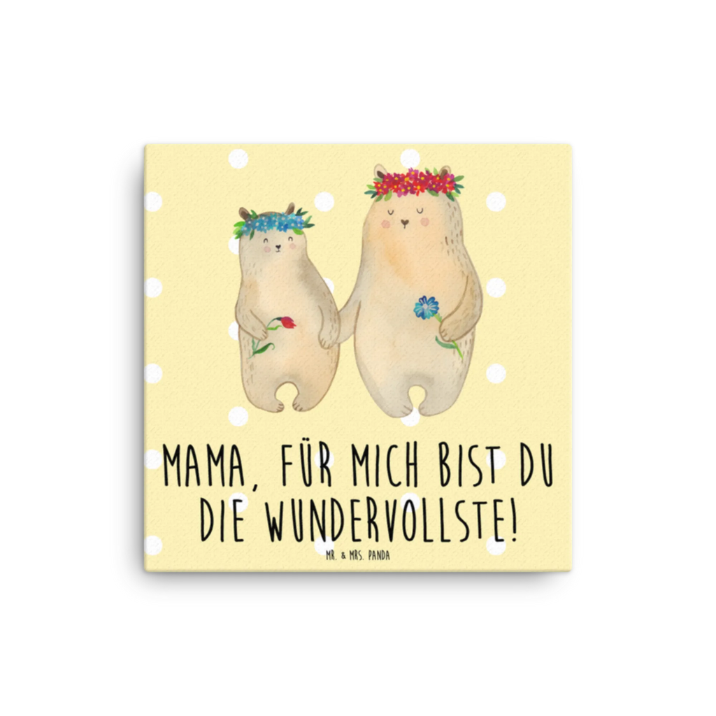 Leinwand Bild Bären mit Blumenkranz Kunstdruck, Bild, Leinwand, Wanddeko, Mama, Schwester, Opa, Bruder, Vatertag, Oma, Muttertag, Familie, Papa, Vorbild, Lieblingsmensch, beste Mutter, Kind, Bären, weltbeste Mama, Bär, Geschenk Mama. Muttertag, Lieblingsmama, Mutti, Tochter, Töchter, Mami, Mutter, Family, Kinder