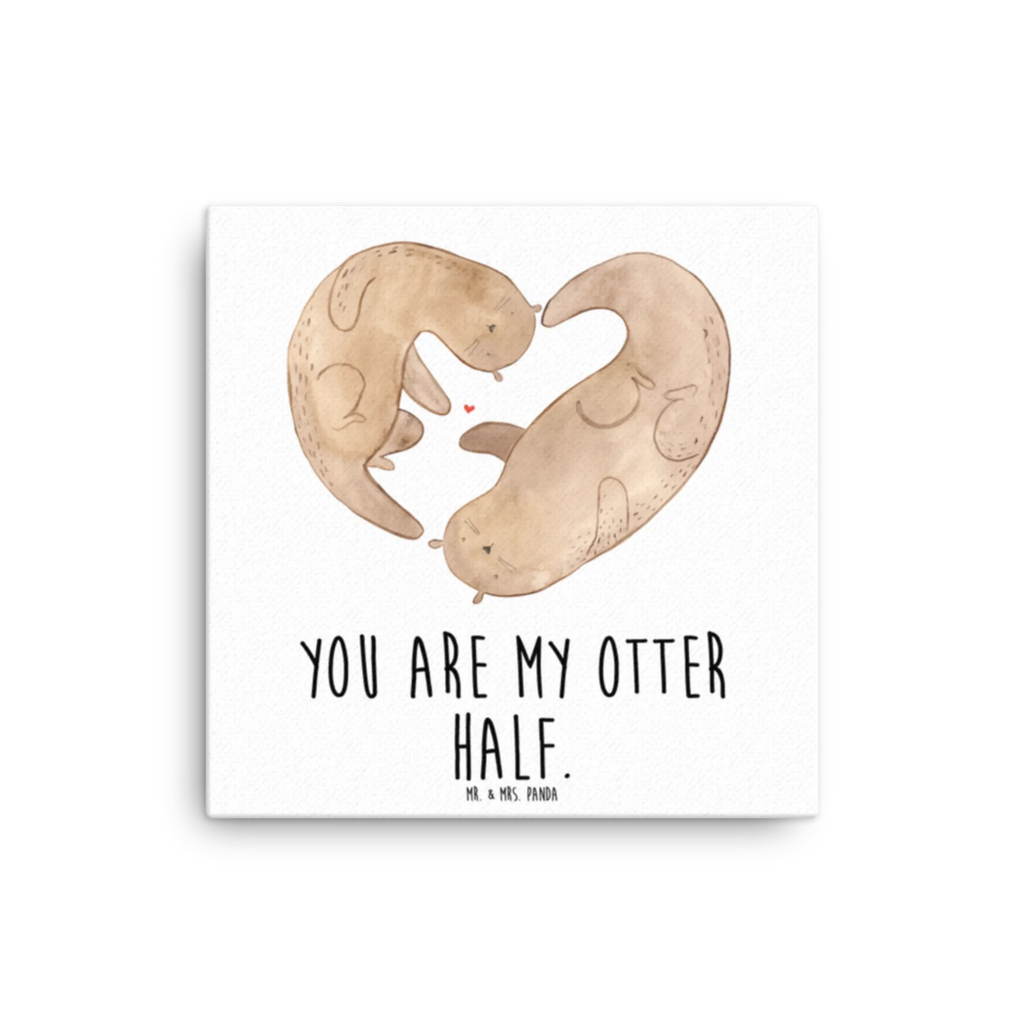 Leinwand Bild Otter Herz Kunstdruck, Leinwand, Otter, Seeotter, Fischotter, Liebesgeschenk, Bessere Hälfte, Verlobung, Herz, Love You, Liebesbeweis, Gemeinsames Leben, Liebe, Jahrestag, Hochzeitstag