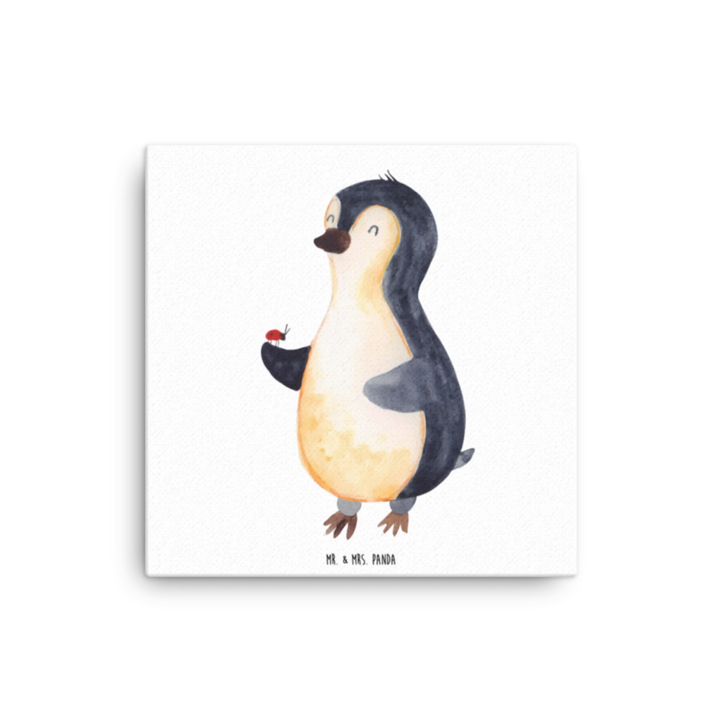Canvas picture Penguin ladybug Kunstdruck, Leinwand, Pinguin, Pinguine, Freude, Marienkäfer, Liebe, Wunder, Glück, Lebensfreude