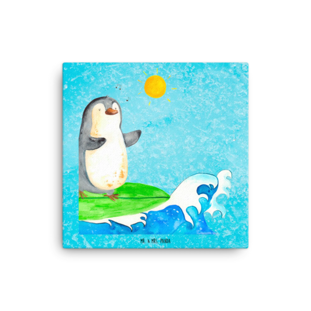 Canvas picture Penguin surfer Kunstdruck, Leinwand, Pinguin, Portugal, Surfer, Urlaub, Wellen Reiten, Surfen, Hawaii, Wellen, Pinguine