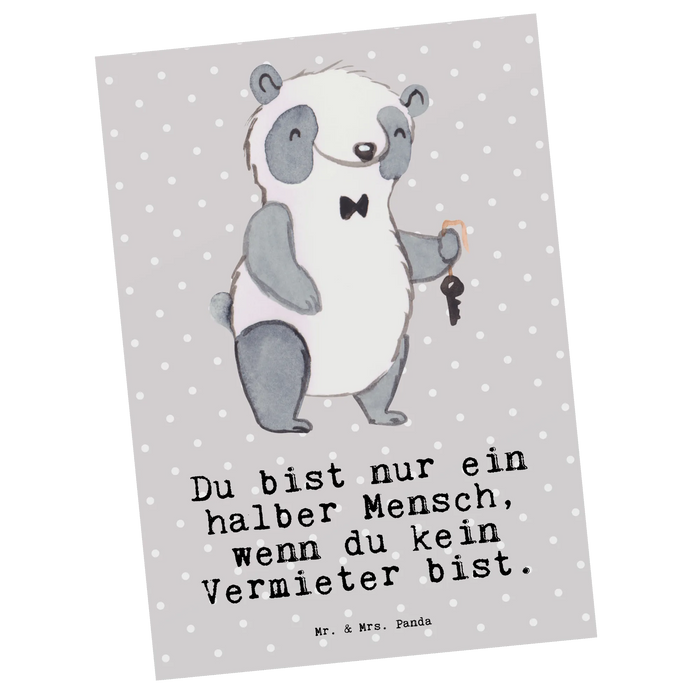 Postkarte Vermieter Herz