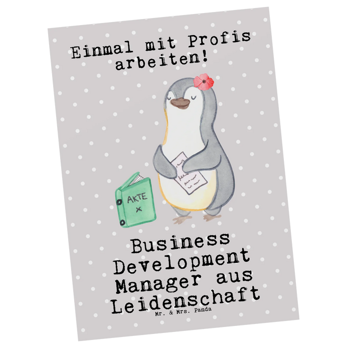 Postkarte Business Development Manager Leidenschaft