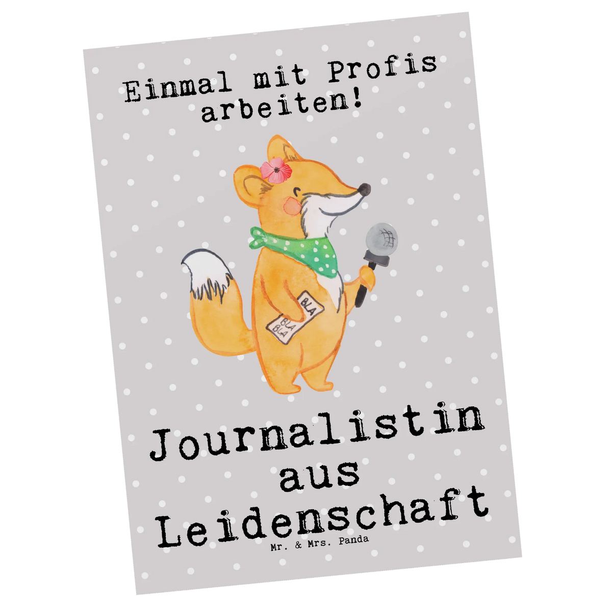 Postcard female journalist Passion gift, sayings, gift idea, best, farewell gift, passing exam, anniversary, retirement, promotion, job start, profession