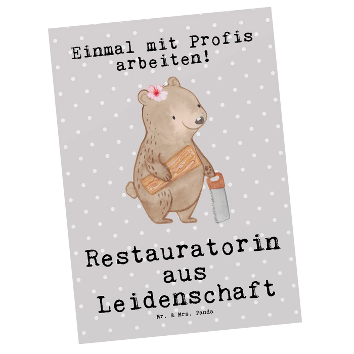 Postkarte Restauratorin Leidenschaft