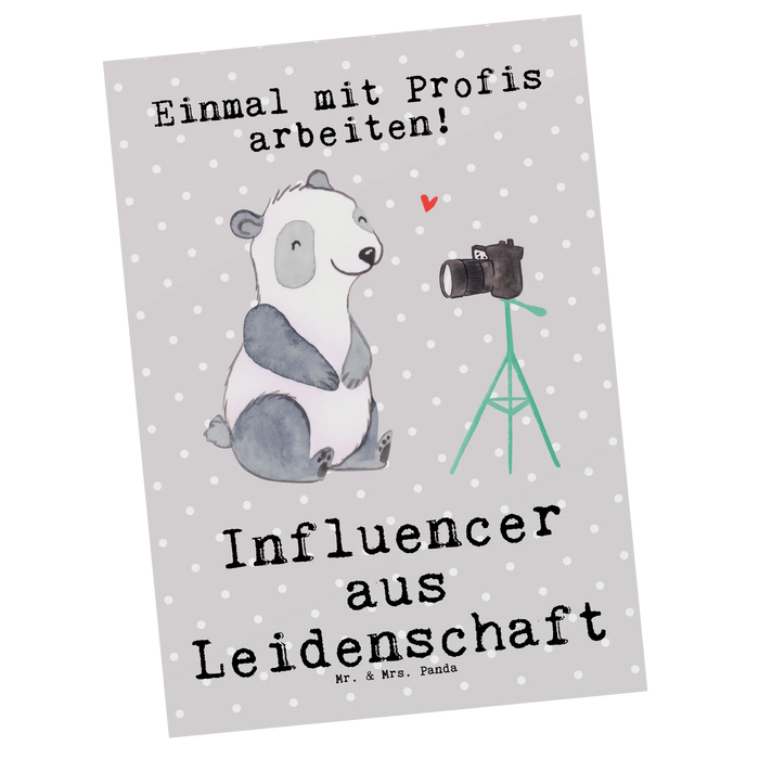 Postkarte Influencer Leidenschaft