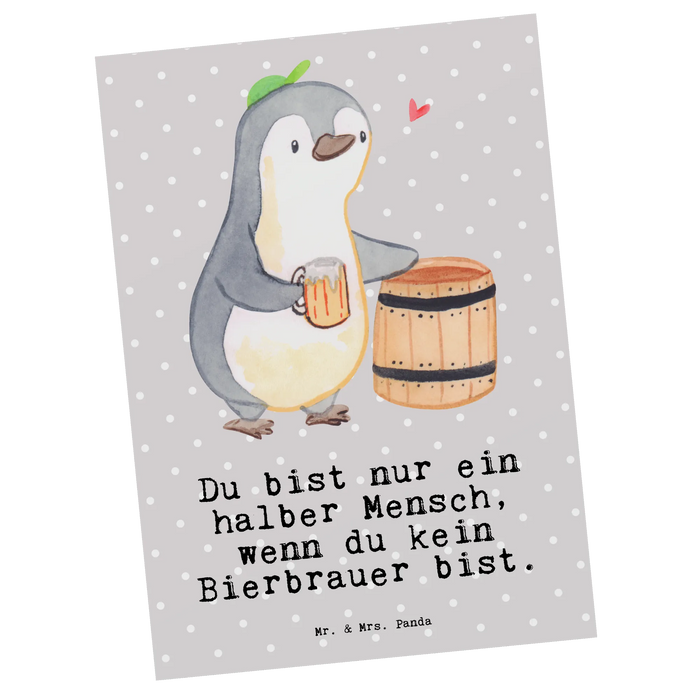 Postkarte Bierbrauer Herz