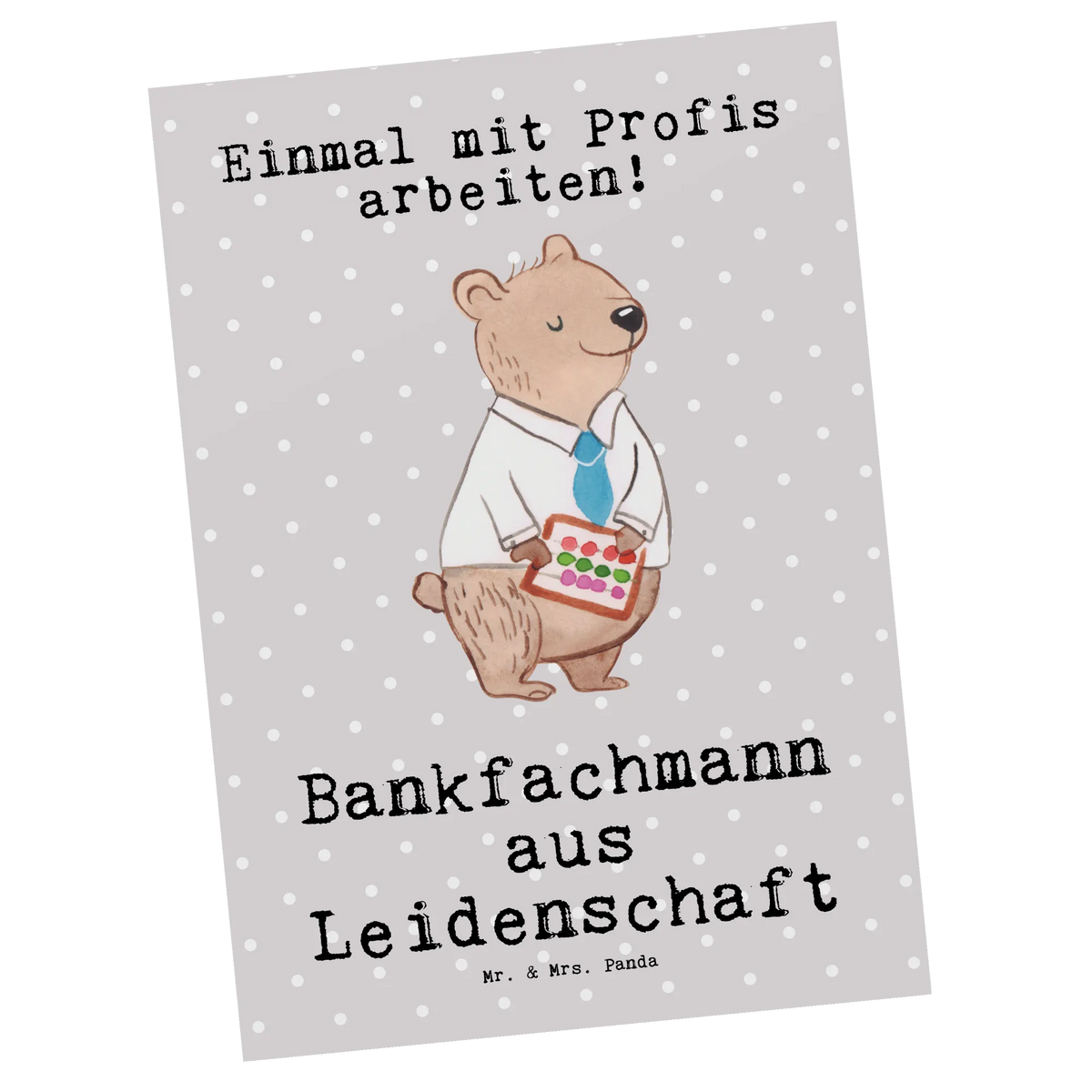 Postkarte Bankfachmann Leidenschaft
