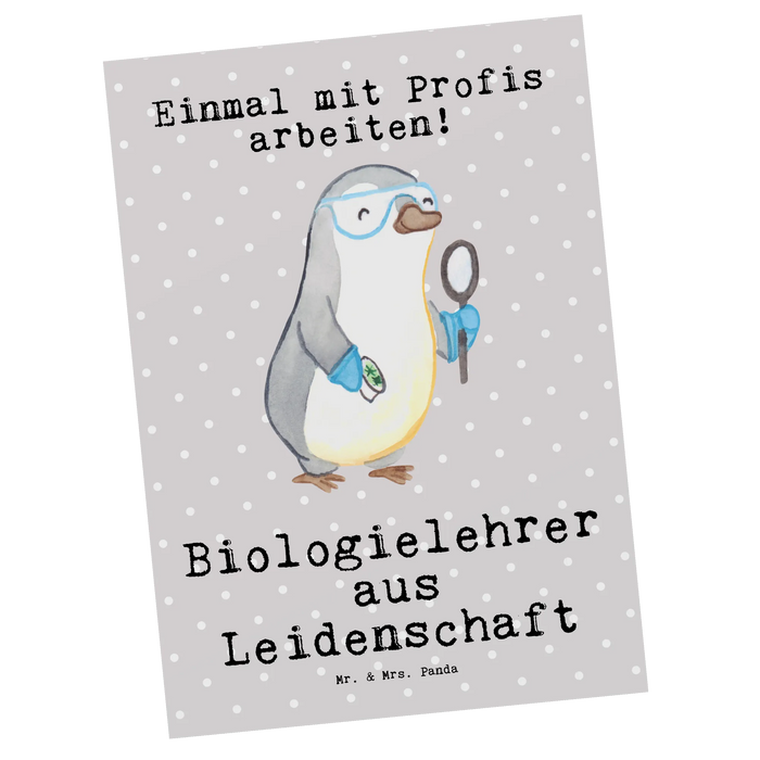 Postkarte Biologielehrer Leidenschaft