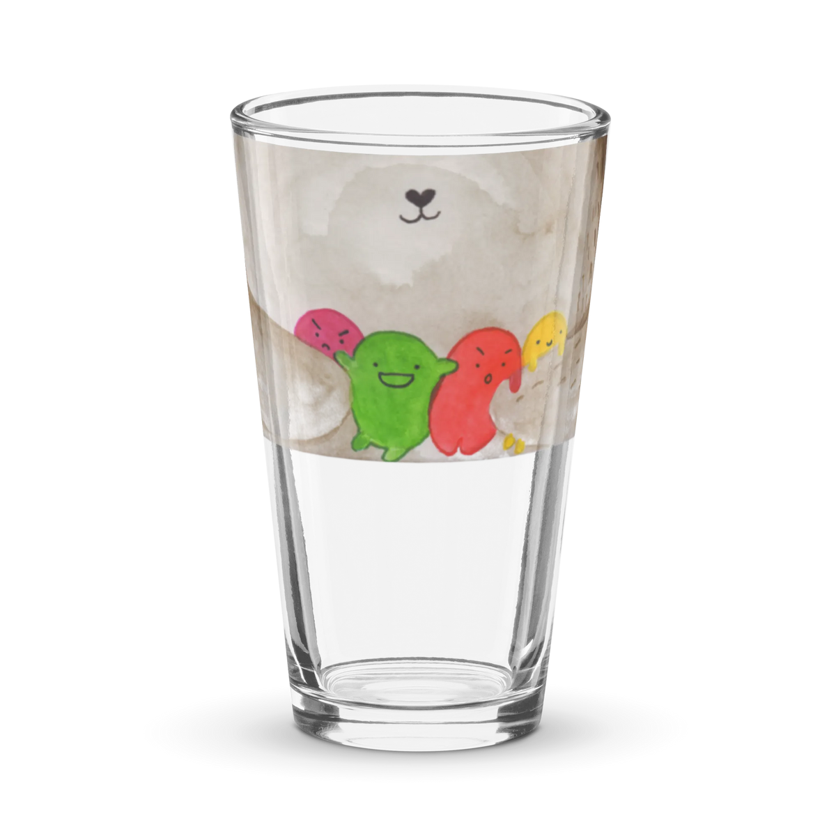 Personalized Drinking Glass bear Feeling bear, teddy, teddy bear, cuddly toy, Madness, Bear