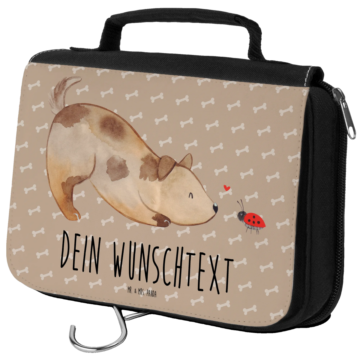 Personalised wash bag Dog ladybug dog breed, mutt, hound, woof, dog mama, love dogs, love for dogs, dog decorative items, bag with dog print, funny gifts for dog owners, what do you give a dog lover, Christmas gifts for dogs, gifts for dogs, dog sayings, Dog slogan, Ladybird, Dogs, Mongrel, Mongrel dog, Sayings