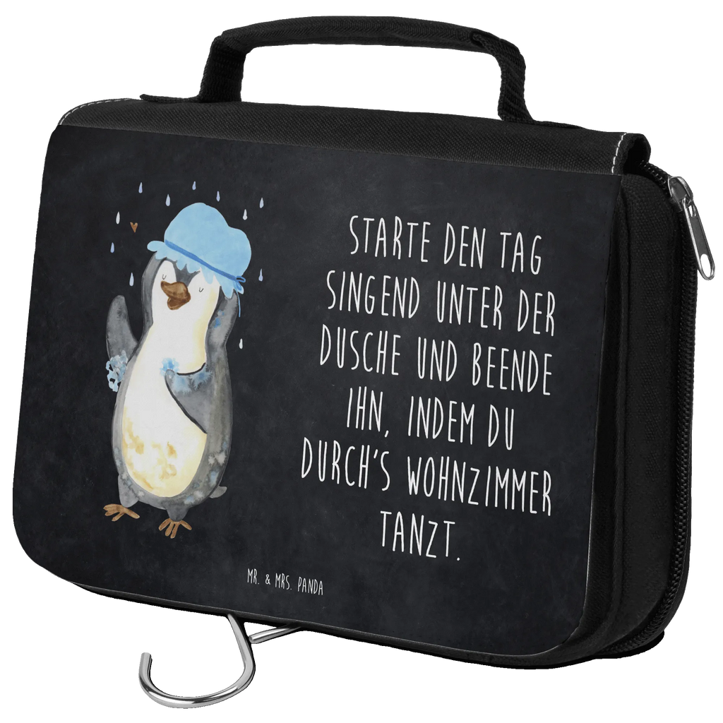 Wash bag Penguin have a shower Kosmetiktasche, Waschtasche, Reisebeutel, Kulturbeutel, Schminktasche, Schminkbeutel, Waschbeutel, hygienebeutel, badtasche, Toilettentasche, Necessaire, beautycase, hygienetasche, Kulturbeutel Waschbar, Kulturtasche, Pinguin, Dusche, Neuanfang, glücklich sein, Motivation, Lebensmotto, Pinguine, Neustart, Duschen