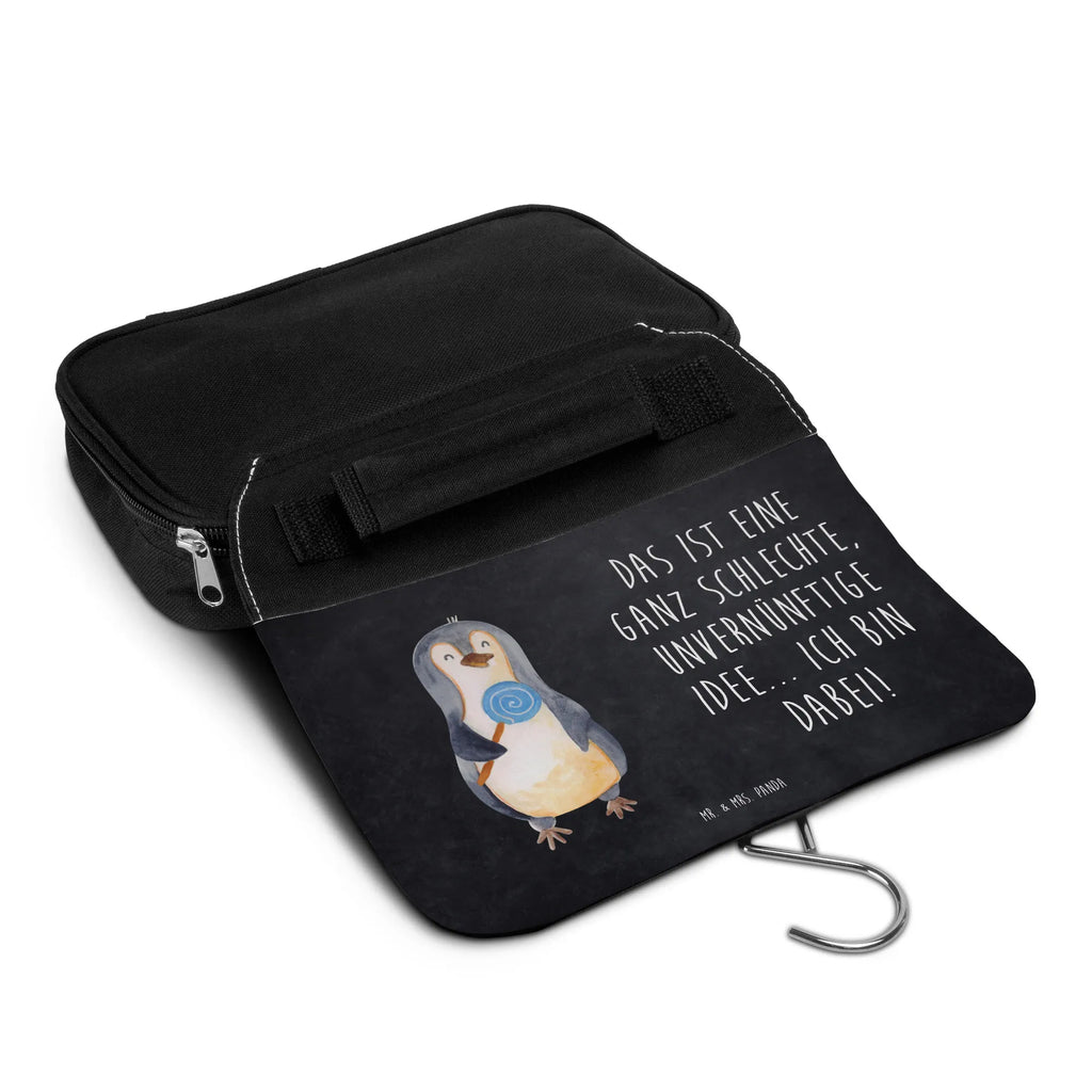 Wash bag Penguin lollipop Cosmetic bag, Toilet bag, To hang up, Gentlemen, Ladies, Wash bag, Penguin, North Pole, Winter, Penguins, lollipop, crook, hoodlum, penguins, candy, slogan, rebel, bullshit