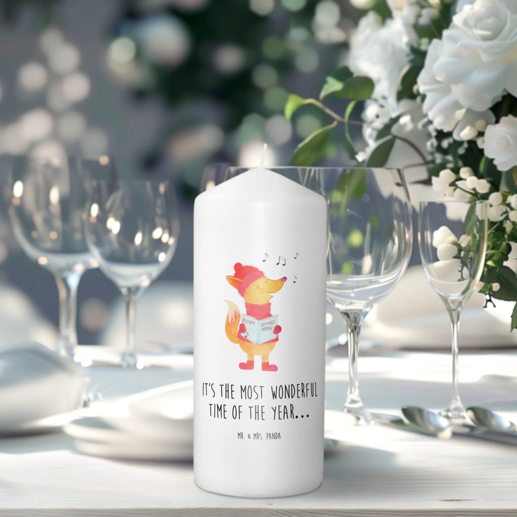 Kerze Fuchs Sänger Kerze, Taufkerze, Kommunionskerze, Geburtstagskerze, Geschenk Kerze, Taufgeschenk Kerze, Kerze mit Druck, Besondere Kerze, Geschenkidee Kerze, Kerze für Kommunion, Geburtstag Kerze, Kommunion Kerze, Winter, Weihnachten, Weihnachtsdeko, Nikolaus, Advent, Heiligabend, Wintermotiv, Fuchs, Füchse, Sänger, Geschenk Sänger, Singen, Weihnachtslieder