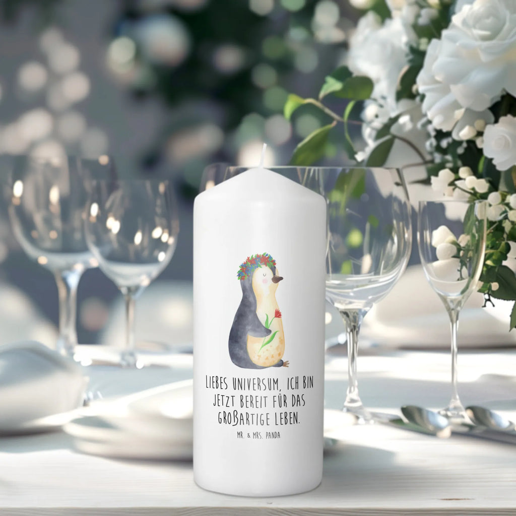 Candle Penguin Flower Handgemachte Kerze, Adventskerze, Wachskerze, Erinnerungslicht, Zylinderkerze, Schmuckkerze, Dekorative Kerze, Bedruckte Kerze, Osterkerze, Grosse Kerze, Laternenkerze, Wunschkerze, Hochzeitskerze, Blockkerze, Kerze Mit Motiv, Tischkerze, Erinnerungskerze, Stumpenkerze, Kerze Mit Spruch, Geburtskerze, Geburtstagskerze, Kommunionskerze, Dinnerkerze, Gartenkerze, Weihnachtskerze, Dekokerze, Tafelkerze, Pinguin, Universum, Leben, Liebeskummer, Motivation, Blumenkranz, Lebensziele, Wünsche, Lebenslust, Geschenkidee, Pinguine, Ziele