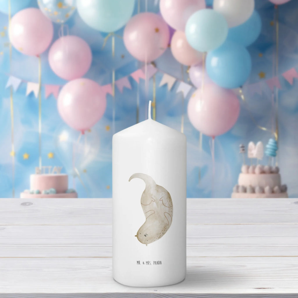 Candle otter upside down Kerze, Taufkerze, Kommunionskerze, Geburtstagskerze, Geschenk Kerze, Taufgeschenk Kerze, Kerze mit Druck, Besondere Kerze, Geschenkidee Kerze, Kerze für Kommunion, Geburtstag Kerze, Kommunion Kerze, Otter, Fischotter, Seeotter, Otter Seeotter See Otter