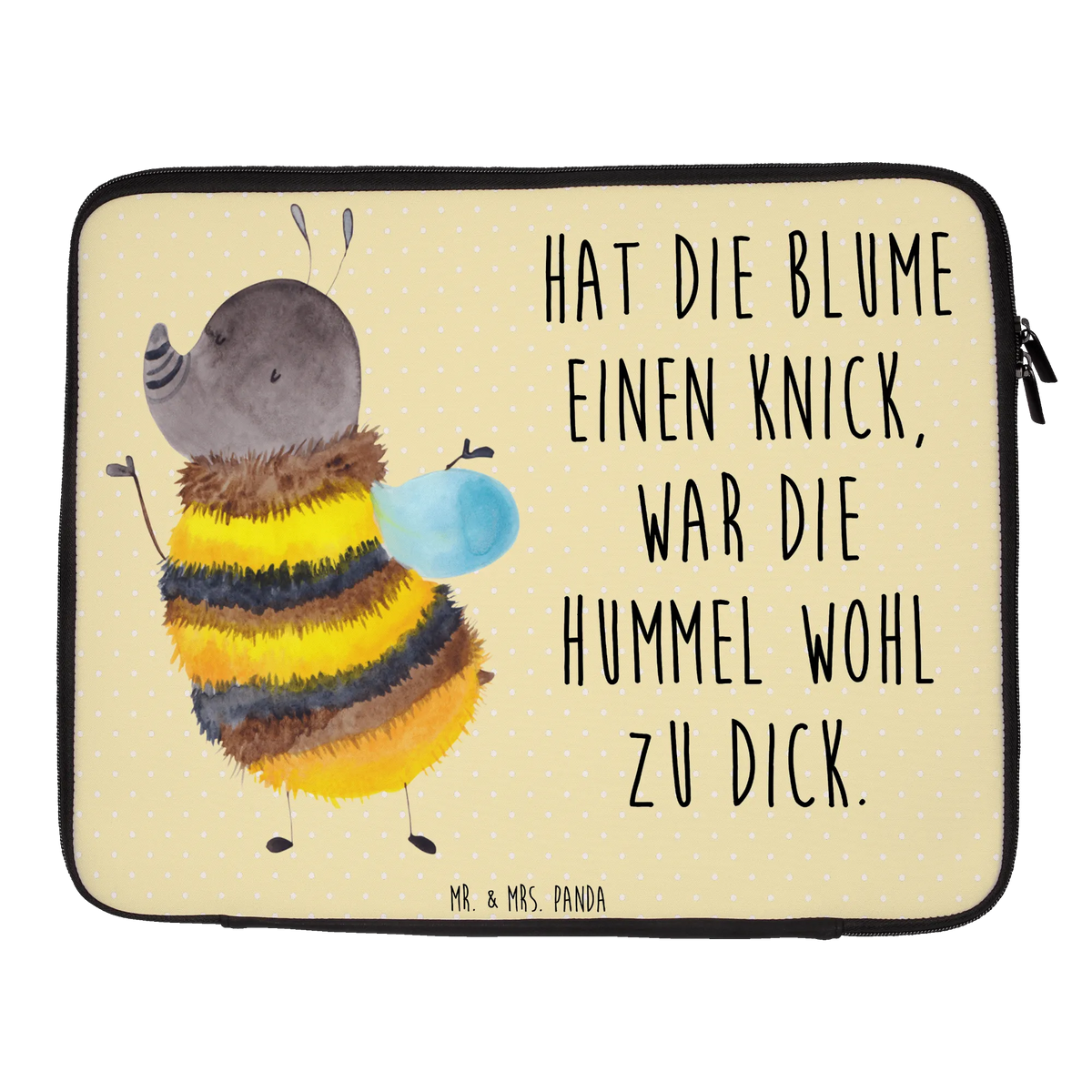 Laptop Bag bumblebee fluffy card, gift ideas, gifts, small animals, cute, cute animal motives, hand drawn, funny sayings, good mood, special gifts, animal lover, Fluffy, Nature, Flower, Bumblebee