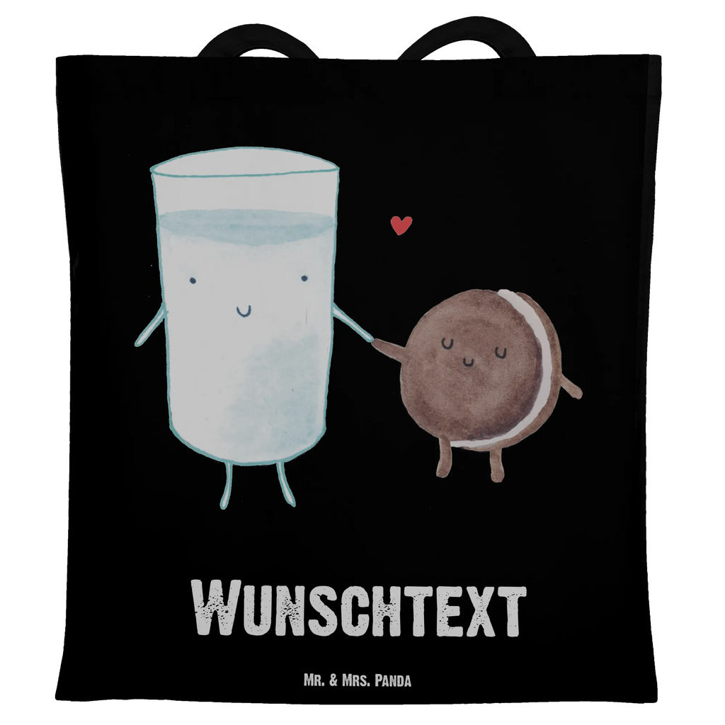 Personalisierte Tragetasche Milch & Keks Personalisierte Beuteltasche, Personalisierte Jutetasche, Stoffbeutel mit Namen, Personalisierte Kindergartentasche, Personalisierter Jutebeutel, Personalisierte Einkaufstasche, Einkaufstasche mit Namen, Personalisierte Tasche, Personalisierter Stoffbeutel, Personalisierter Beutel, Tragetasche mit Namen, Tiermotive, Gute Laune, lustige Sprüche, Tiere, Milk, perfektes Paar, Motiv süß, Keks, Milch, Einladung Frühstück, romantisch, Kekse, Cookie, Kaffee