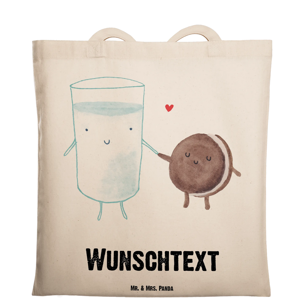 Personalisierte Tragetasche Milch & Keks Personalisierte Beuteltasche, Personalisierte Jutetasche, Stoffbeutel mit Namen, Personalisierte Kindergartentasche, Personalisierter Jutebeutel, Personalisierte Einkaufstasche, Einkaufstasche mit Namen, Personalisierte Tasche, Personalisierter Stoffbeutel, Personalisierter Beutel, Tragetasche mit Namen, Tiermotive, Gute Laune, lustige Sprüche, Tiere, Milk, perfektes Paar, Motiv süß, Keks, Milch, Einladung Frühstück, romantisch, Kekse, Cookie, Kaffee