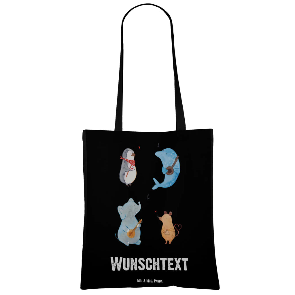 Personalisierte Tragetasche Big Band Shopper, Schultertasche, Personalisierte Jutetasche, Personalisierter Stoffbeutel, Umhängetasche, Personalisierte Einkaufstasche, Tüte, Personalisierte Tasche, Personalisierter Jutebeutel, Stoffbeutel mit Namen, Einkaufsbeutel, Personalisierte Kindergartentasche, Personalisierte Beuteltasche, Tragetasche mit Namen, Personalisierter Beutel, Strandtasche, Einkaufstasche mit Namen, Lustige Sprüche, Tiere, Tiermotive, Gute Laune, Musikanten, Gitarre, Maus, Hund, Band, Elefant, Delfin, Pinguin, Triangel, Musik