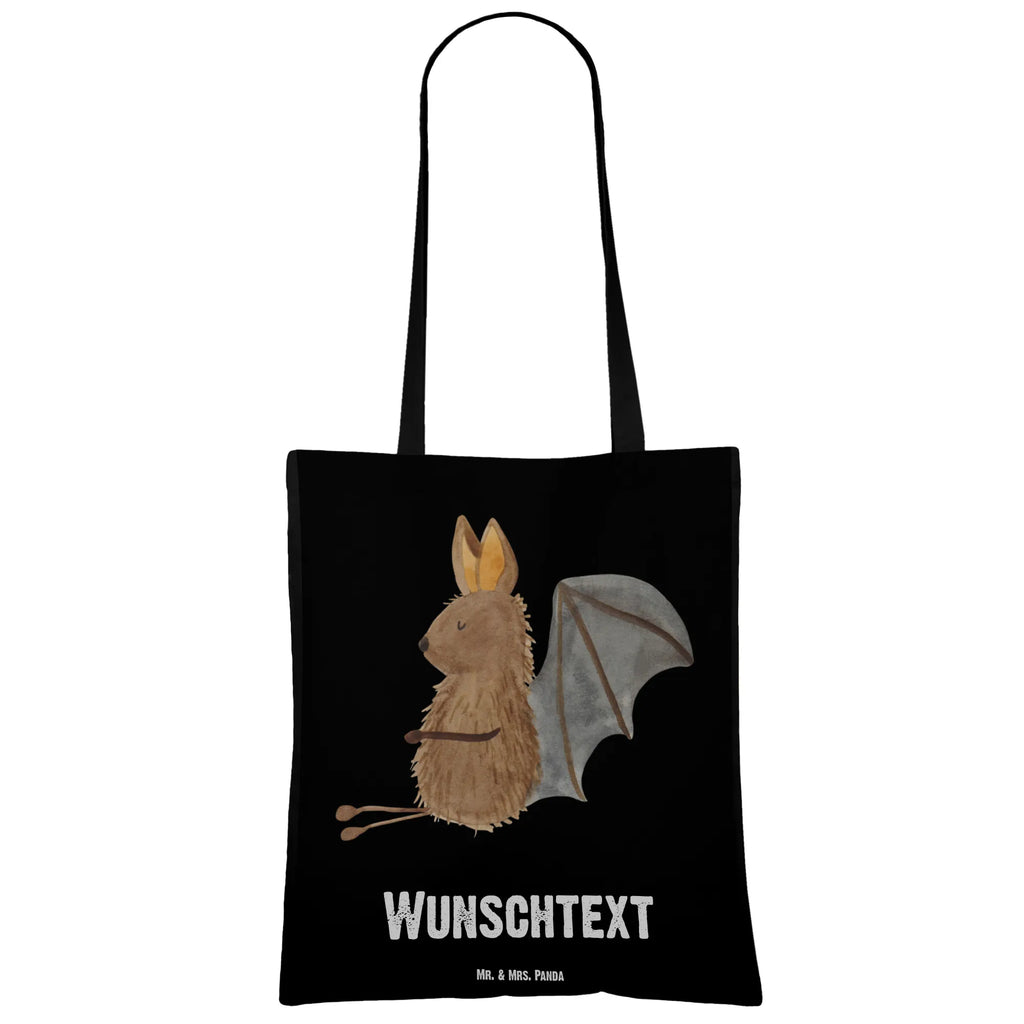 Personalisierte Tragetasche Fledermaus sitzend Shopper, Einkaufsbeutel, Tragetasche mit Namen, Umhängetasche, Personalisierte Einkaufstasche, Personalisierter Beutel, Personalisierte Jutetasche, Einkaufstasche mit Namen, Stoffbeutel mit Namen, Personalisierte Beuteltasche, Schultertasche, Personalisierte Kindergartentasche, Personalisierter Jutebeutel, Strandtasche, Personalisierter Stoffbeutel, Personalisierte Tasche, Tüte, Lustige Sprüche, Tiere, Tiermotive, Gute Laune, Fledermäuse, Entspannen, Fledermaus, Motivation