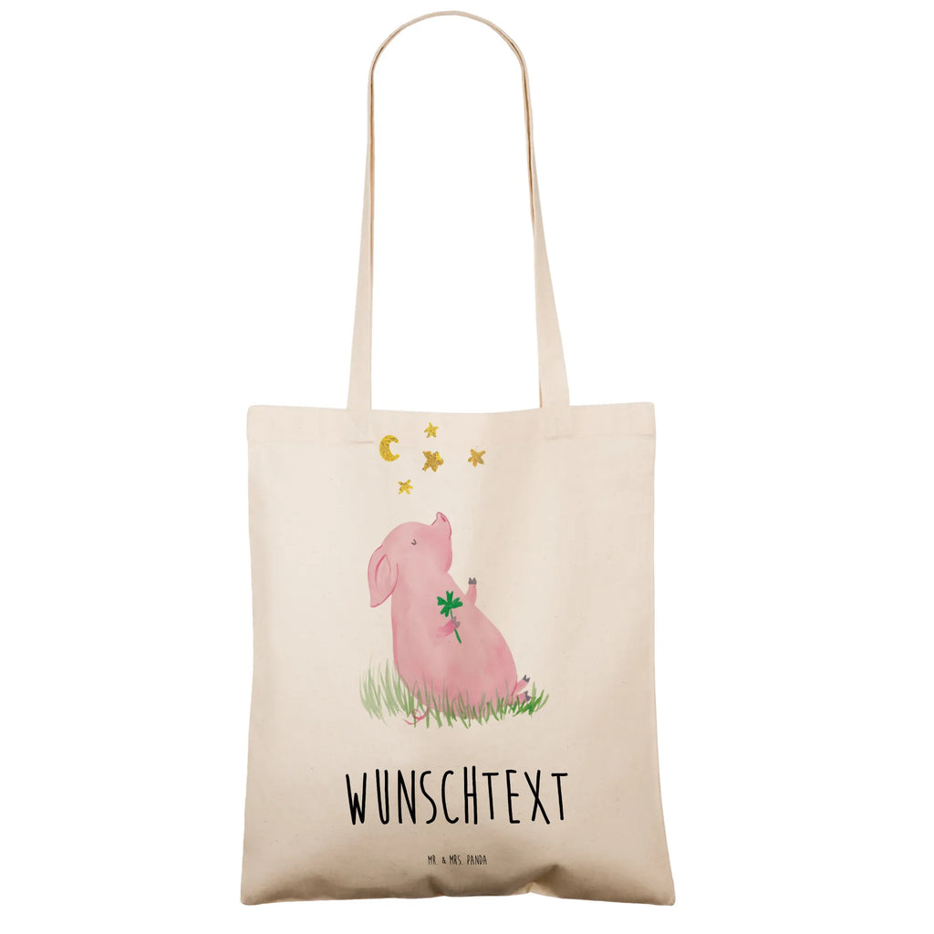 Personalised tote bag Pig Luck Personalisierte Beuteltasche, Personalisierter Beutel, Personalisierte Einkaufstasche, Personalisierter Jutebeutel, Personalisierter Stoffbeutel, Tragetasche mit Namen, Einkaufstasche mit Namen, Stoffbeutel mit Namen, Personalisierte Tasche, Personalisierte Jutetasche, Personalisierte Kindergartentasche, Tiermotive, Gute Laune, lustige Sprüche, Tiere, Glücksschwein. Glück, Schwein, Schweinchen, Sterne, Sernchen, Ziele, Träume, Motivation, Glücksbringer
