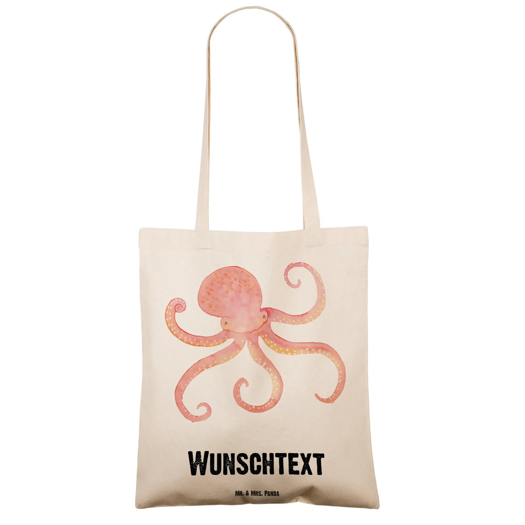 Personalisierte Tragetasche Tintenfisch Stoffbeutel mit Namen, Einkaufstasche mit Namen, Personalisierter Jutebeutel, Personalisierte Einkaufstasche, Personalisierter Beutel, Personalisierte Beuteltasche, Personalisierter Stoffbeutel, Personalisierte Tasche, Personalisierte Jutetasche, Tragetasche mit Namen, Personalisierte Kindergartentasche, Tiermotive, Gute Laune, lustige Sprüche, Tiere, Meerestier, Meer, Wasser, Arme, Krake, Tintenfisch, Ozean
