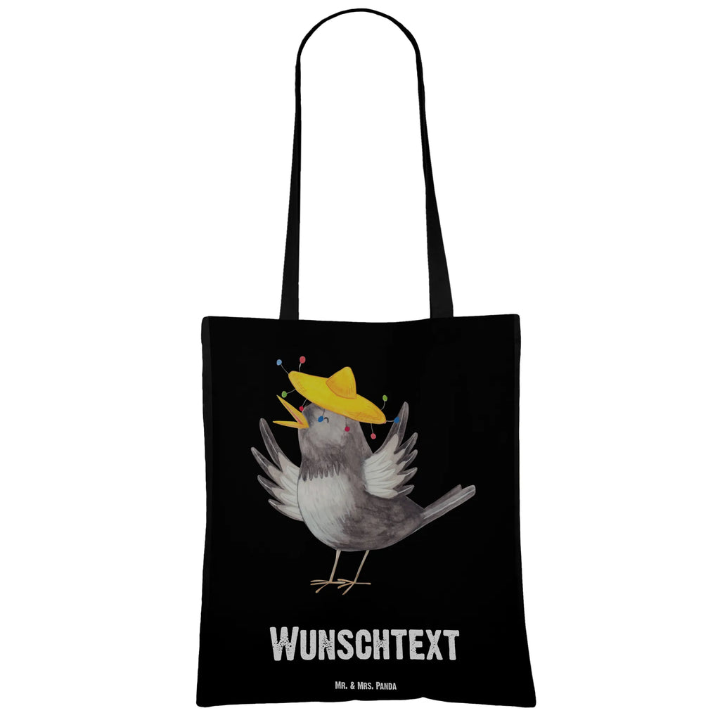 Personalised tote bag Crow sombrero Personalisierter Stoffbeutel, Personalisierter Beutel, Stoffbeutel mit Namen, Personalisierte Einkaufstasche, Personalisierte Jutetasche, Personalisierte Beuteltasche, Personalisierte Tasche, Einkaufstasche mit Namen, Personalisierter Jutebeutel, Personalisierte Kindergartentasche, Tragetasche mit Namen, Tiermotive, Gute Laune, lustige Sprüche, Tiere, Glück Spruch, froh, Vogel, Motivation, Rabe, Spruch positiv, Elster, Vögel, glücklich sein, fröhlich sein