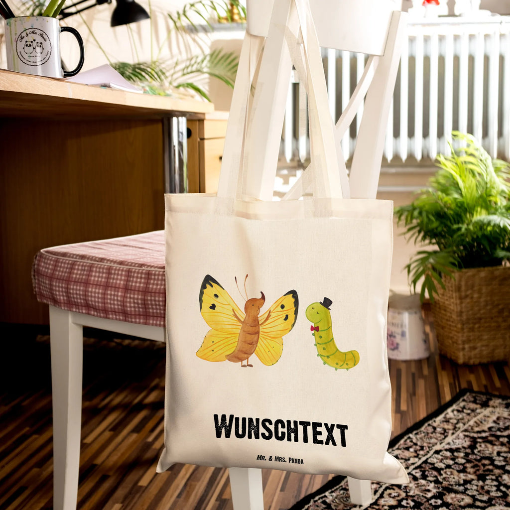 Personalised tote bag Caterpillar butterfly Tragetasche mit Namen, Personalisierter Beutel, Stoffbeutel mit Namen, Personalisierte Kindergartentasche, Personalisierte Einkaufstasche, Personalisierte Tasche, Einkaufstasche mit Namen, Personalisierter Jutebeutel, Personalisierte Jutetasche, Personalisierter Stoffbeutel, Personalisierte Beuteltasche, Tiermotive, Gute Laune, lustige Sprüche, Tiere, Kokon, Schmetterling, Hütchen, Zitronenfalter, Schönheit, Hut, Entwicklung, Aufwachsen, Erwachsen werden, Raupe