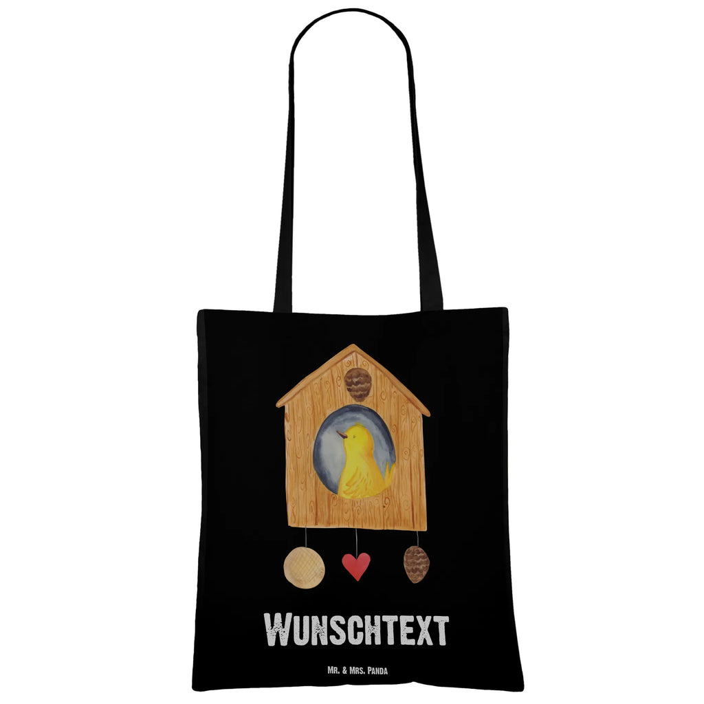 Personalisierte Tragetasche Vogelhaus sweet Home Tragetasche mit Namen, Personalisierter Beutel, Personalisierter Stoffbeutel, Personalisierte Einkaufstasche, Personalisierte Kindergartentasche, Einkaufstasche mit Namen, Personalisierte Beuteltasche, Personalisierter Jutebeutel, Personalisierte Tasche, Personalisierte Jutetasche, Stoffbeutel mit Namen, Tiermotive, Gute Laune, lustige Sprüche, Tiere, Einzug, Vogel, Geschenk, Umzug, Vogelhaus, Home sweet Home, Haus, Hausbau, Einzugsgeschenk