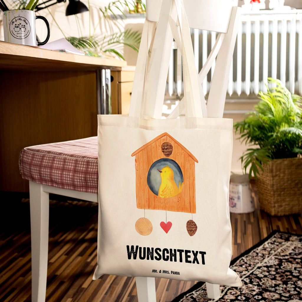 Personalisierte Tragetasche Vogelhaus sweet Home Tragetasche mit Namen, Personalisierter Beutel, Personalisierter Stoffbeutel, Personalisierte Einkaufstasche, Personalisierte Kindergartentasche, Einkaufstasche mit Namen, Personalisierte Beuteltasche, Personalisierter Jutebeutel, Personalisierte Tasche, Personalisierte Jutetasche, Stoffbeutel mit Namen, Tiermotive, Gute Laune, lustige Sprüche, Tiere, Einzug, Vogel, Geschenk, Umzug, Vogelhaus, Home sweet Home, Haus, Hausbau, Einzugsgeschenk